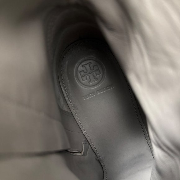 Tory Burch Brooke Storm Dust Taupe Suede Ankle Bootie MSRP $398 Womens Size 9 - Picture 9 of 9